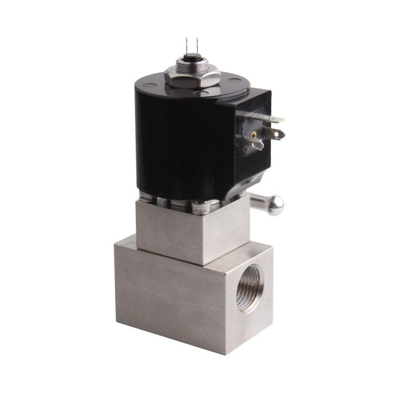 8.7BAS080B01 válvula solenoide pneumática de 2/2, com material de carroceria de aço inoxidável 304 e portão de 1/8"