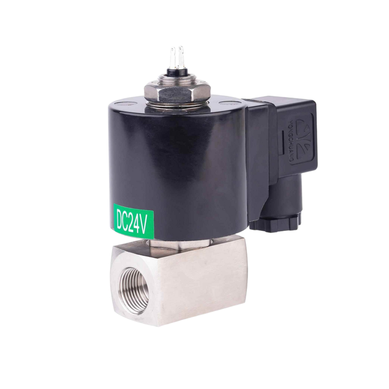8.16AAS015B 1.5mm tamanho do orifício de aço inoxidável 304 válvula solenóide pneumática operação de ação direta g1/8 g1/4 g3/8 tamanho da porta