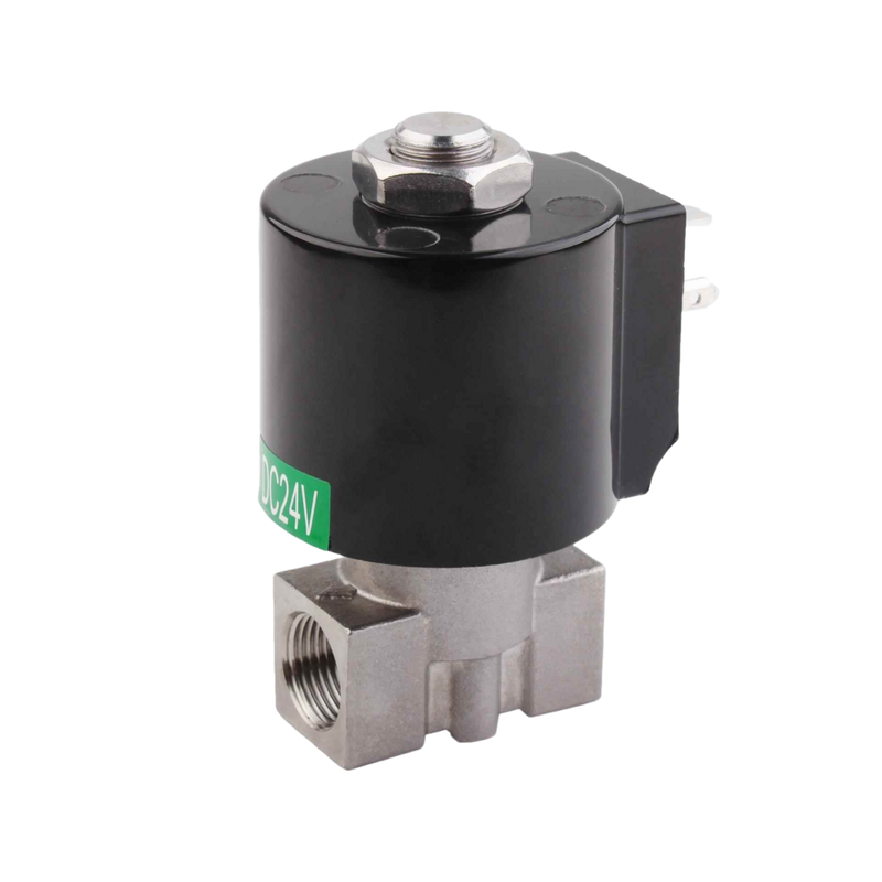 8.7AAS030B Tamanho do orifício de 3 mm válvula solenoide 2 vias NC Port Tamanho 3/8 1/4 3/8 aço inoxidável 304 Material do corpo