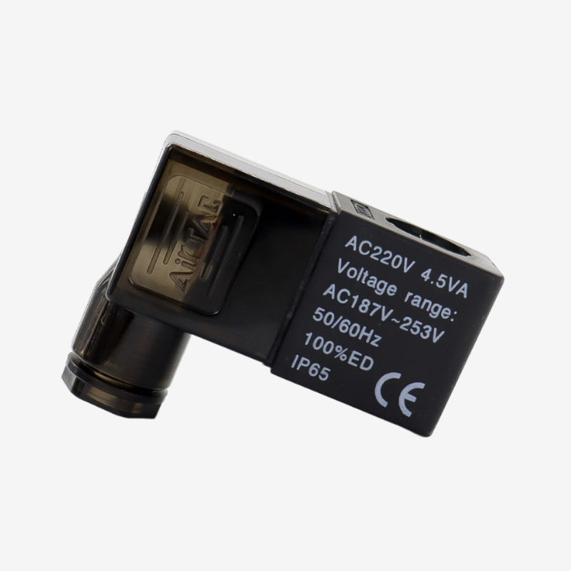 Bobina Solenoide Airtac AC220V DC24V Bobina de Reposição Separada Para Válvula Solenoide Pneumática Série 4V Isolamento Classe F Conector Din Ampla Tolerância de Tensão