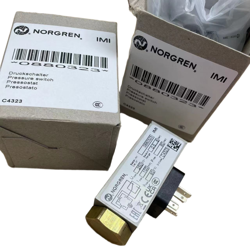 Interruptor de pressão G1/4 0,5-8 bar NORGREN 0880323 Monitor de pressão para tubulação de fluido de máquina-ferramenta