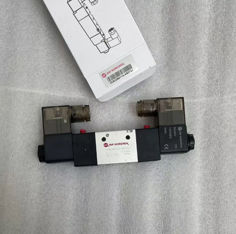 Spool Type Pneumatic Directional Valve VCB22B411A-AB213J Norgren G1/4 24VDC, Spare Valve for Packaging Machinery