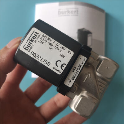 6213 Tipo G3/8 2/2 Normalmente Fechada 00221758 00221759 00221761 Aço Inoxidável Burkert