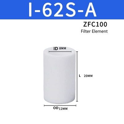 Cartucho de filtro a vácuo SMC ZFC100 Elemento de substituição sobressalente Baixa perda de pressão diferencial Ar de nitrogênio compatível Meio para manutenção pneumática de ejetor a vácuo de automação