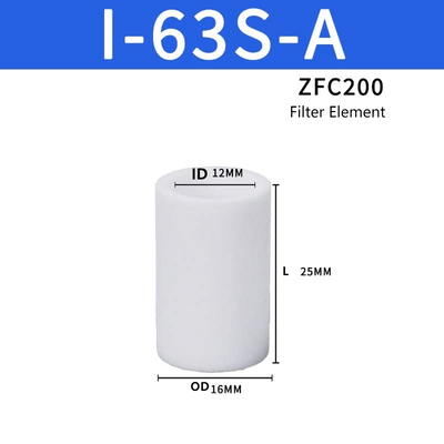 Elemento de filtro de sucção SMC ZFC200 ZFC300 Série ZFC em linha Alta capacidade de retenção de sujeira Bloqueia detritos finos Reduz flutuações de vácuo para equipamentos industriais contínuos de coleta e posicionamento
